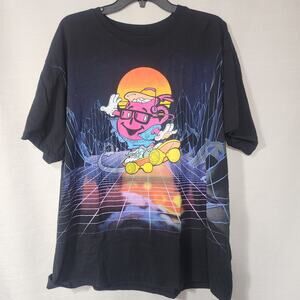 Kool-Aid man skateboarding shirt men's XL black